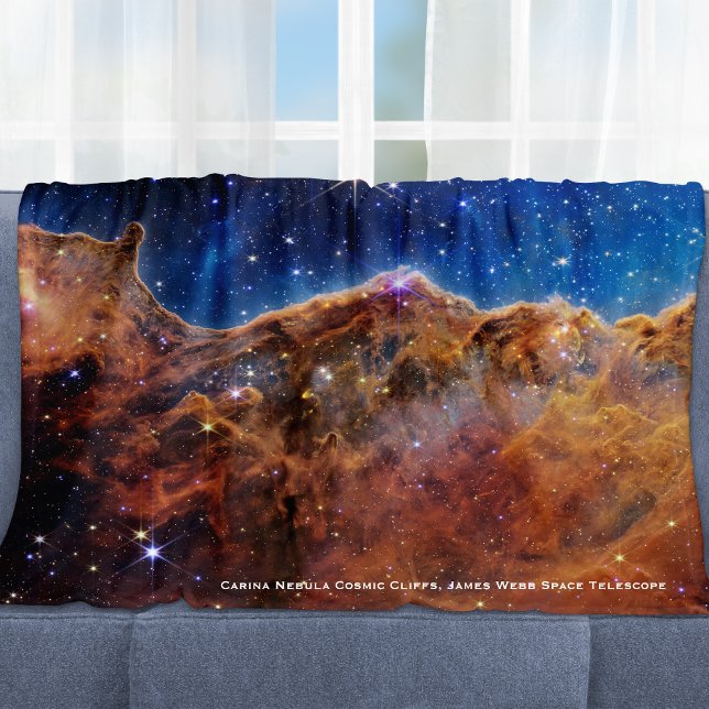 Carina Nebula Cosmic Cliffs James Webb Hi-Res Fleece Blanket (Creator Uploaded)
