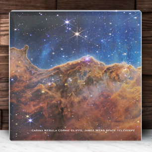 Carina Nebula Cosmic Cliffs James Webb Hi-Res Glass Coaster