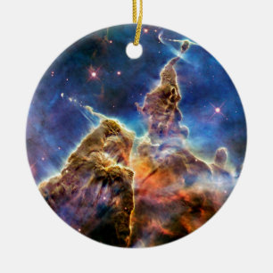 Carina Nebula Mystic Mountain Outer Space Photo Ceramic Tree Decoration