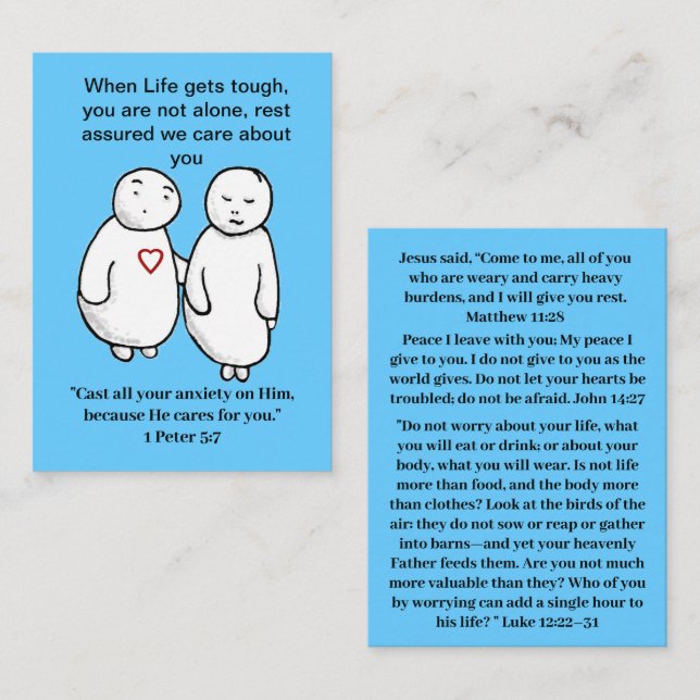 Caring Bible quotes Business Card (Front/Back)