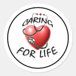 Caring Classic Round Sticker