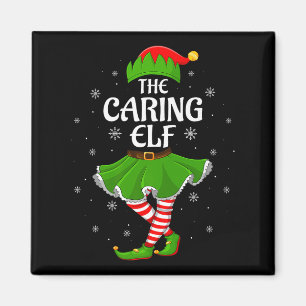 Caring Elf Christmas Family Girls Women Elf Squad  Magnet