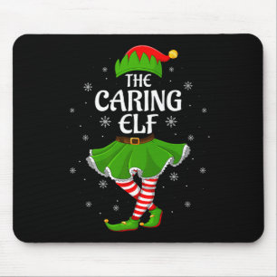 Caring Elf Christmas Family Girls Women Elf Squad  Mouse Pad