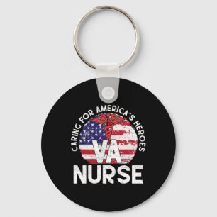 Caring For America's Heroes Patriotic Va Nurse Nur Key Ring