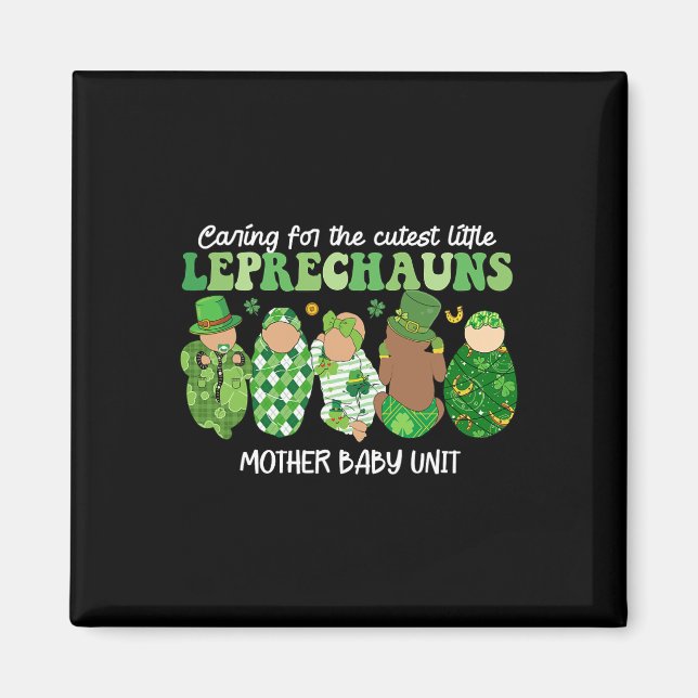 Caring For Cutest Leprechauns Mother By  Magnet (Front)