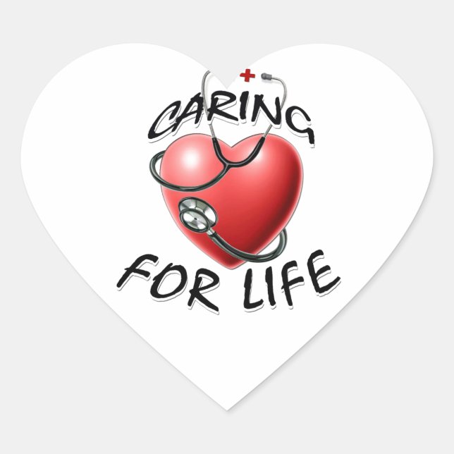 Caring for life heart sticker (Front)