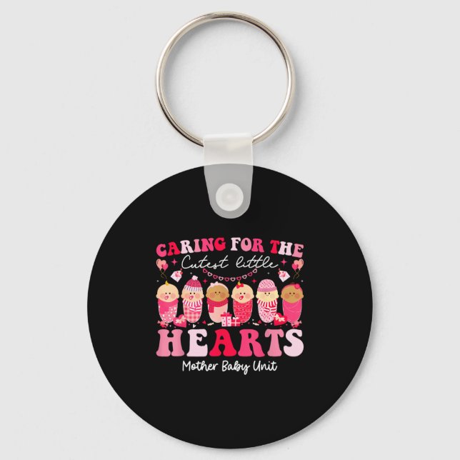 Caring For The Cutest Hearts Mother Baby Unit Vale Key Ring (Front)
