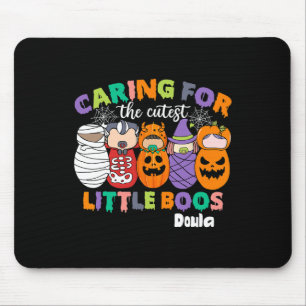 Caring For The Cutest Little Boos Doula Halloween Mouse Pad