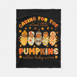 Caring For The Cutest Little Pumpkins Mother Baby Fleece Blanket