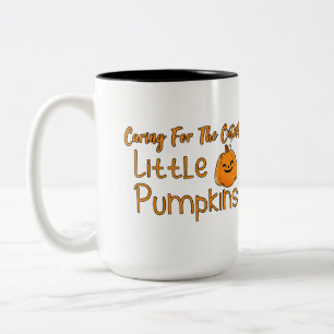 Caring For The Cutest Little Pumpkins Two-Tone Coffee Mug