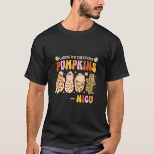 Caring For The Cutest Pumpkin Nicu Fall Thanksgivi T-Shirt