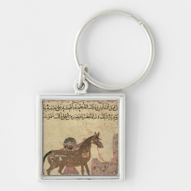 Caring for the horse, illustration key ring (Front)