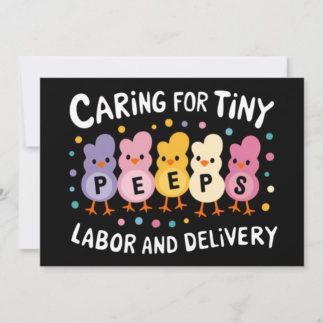Caring For Tiny Labour And Delivery L&D Nurse Invitation (Front)
