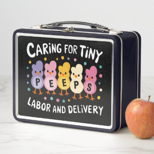 Caring For Tiny Labour And Delivery L&D Nurse Metal Lunch Box