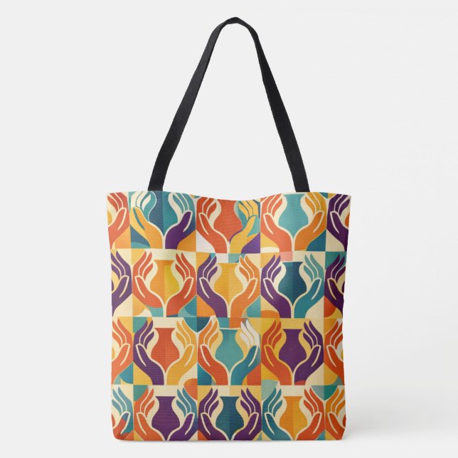 Caring Hands Tote Bag (Back)
