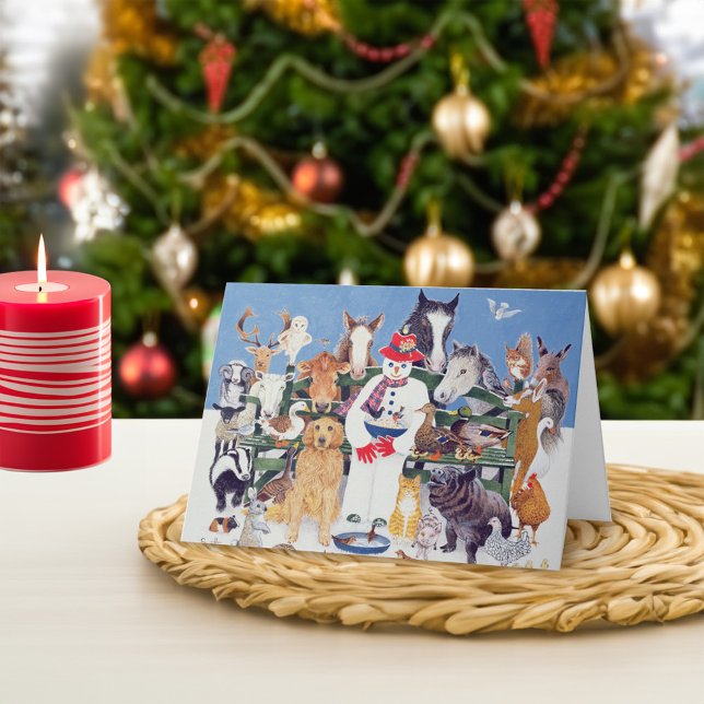 Caring Holiday Card (Card on table)