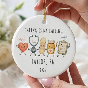 Caring Is My Calling Nurse Ornament