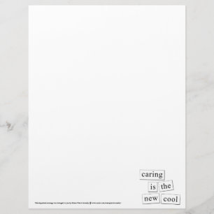 Caring is the New Cool Customized Letterhead