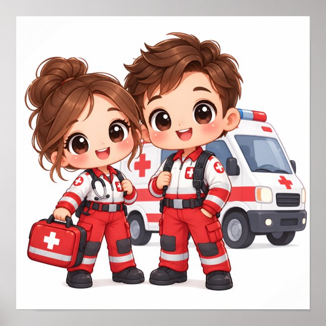 Caring Paramedic Duo Poster (Front)