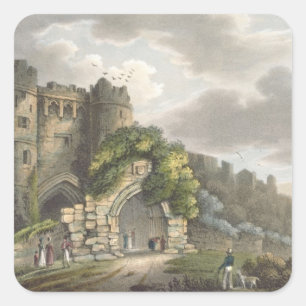 Carisbrook Castle, from 'The Isle of Wight Illustr Square Sticker