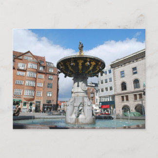 Caritas Well Fountain Copenhagen Denmark Postcard