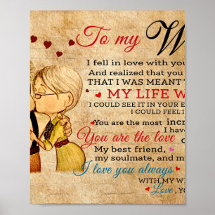 Carl and Ellie To My Wife I Love You Always With M Poster