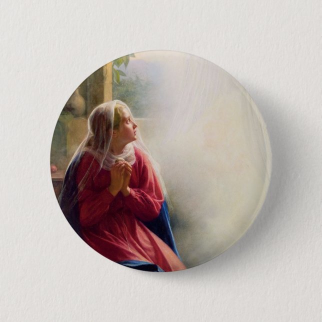 Carl Bloch Annunciation 6 Cm Round Badge (Front)