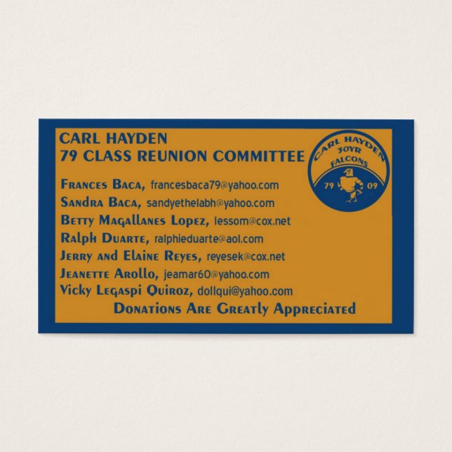 Carl Hayden Name Added Card (Front)