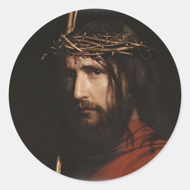 Carl Heinrich Bloch - Christ (Detail) Classic Round Sticker (Front)
