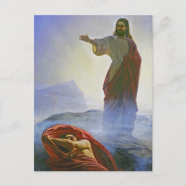 Carl Heinrich Bloch - Jesus Tempted GC Postcard (Front)