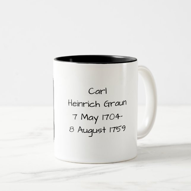 Carl Heinrich Graun Two-Tone Coffee Mug (Front Right)