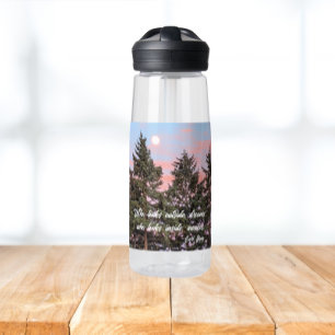 Carl Jung Quote Rising Moon Sunset Water Bottle