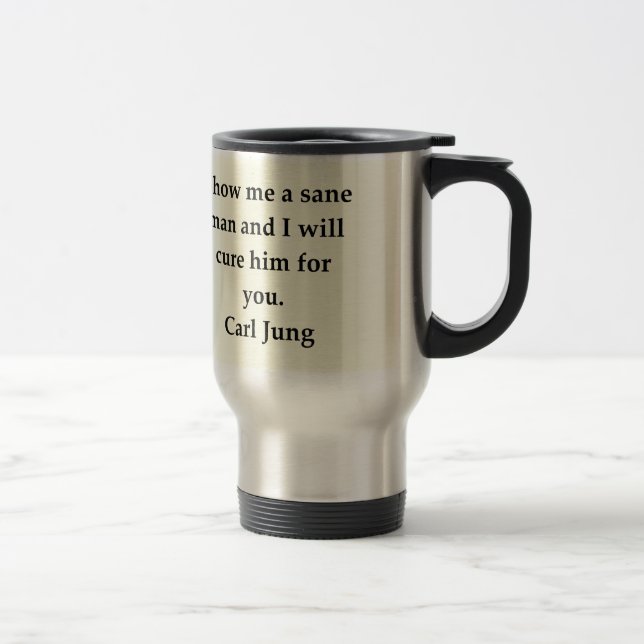 carl jung quote travel mug (Right)