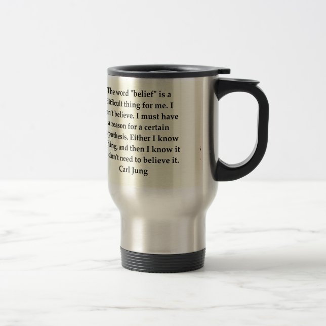 carl jung quote travel mug (Right)