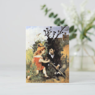 Carl Larsson artwork, Clair Obscur,  Postcard