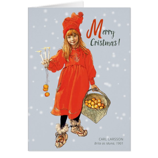 Carl Larsson Brita as Iduna CC0907 Christmas Card (Front)