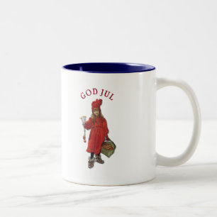 Carl Larsson Brita as Iduna Says God Jul Two-Tone Coffee Mug
