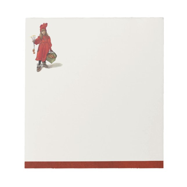 Carl Larsson Brita Little Swedish Girl Notepad (Front)