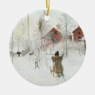 Carl Larsson Christmas in Sweden Ceramic Tree Decoration