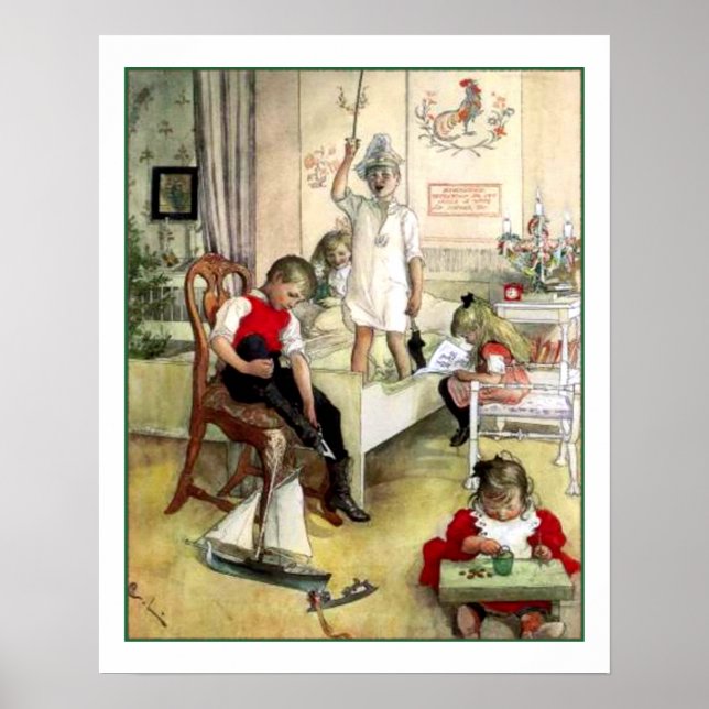 Carl Larsson Christmas Morning Vintage Scandinavia Poster (Front)