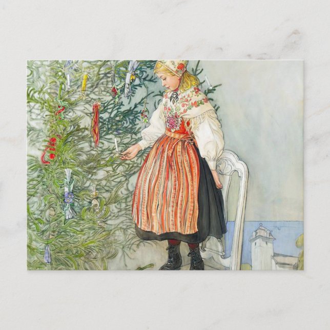 Carl Larsson Christmas Tree Postcard (Front)