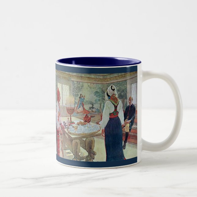 Carl Larsson  En Bergman Stuga Swedish Fine Art Two-Tone Coffee Mug (Right)
