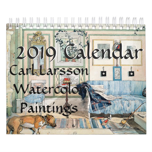 Carl Larsson Family Watercolors 2019 Calendar (Cover)