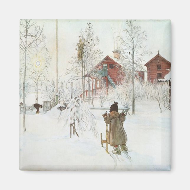 Carl Larsson Front Yard and Wash House Magnet (Front)