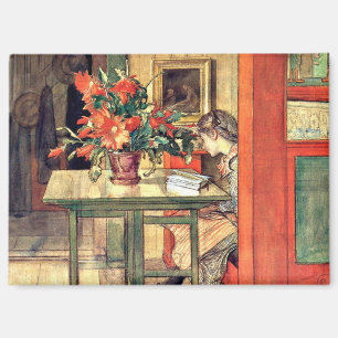 Carl Larsson - Lisbeth Reading, famous painting, Magnet