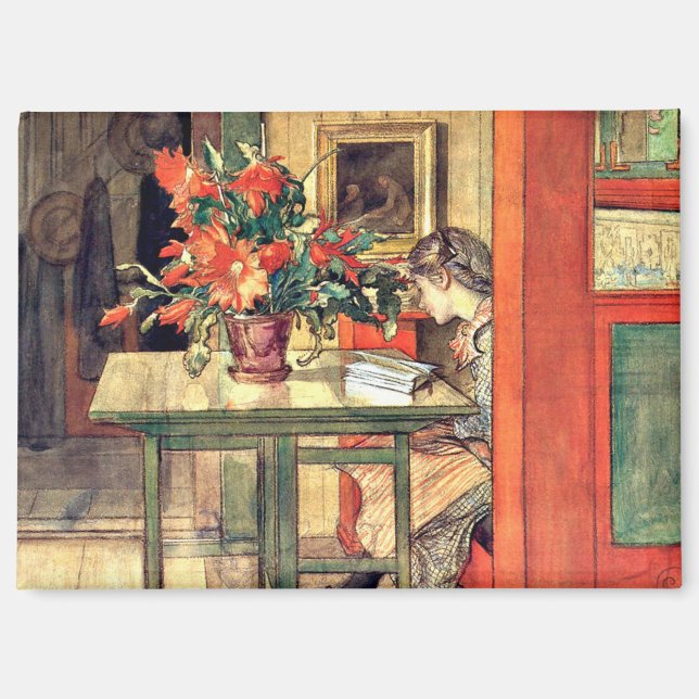 Carl Larsson - Lisbeth Reading, famous painting, Magnet (Front)