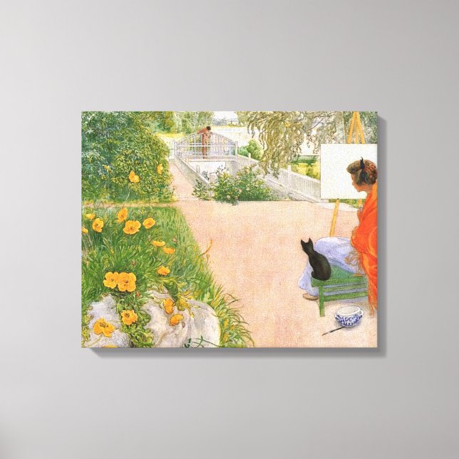Carl Larsson painting, Bridge Canvas Print (Front)