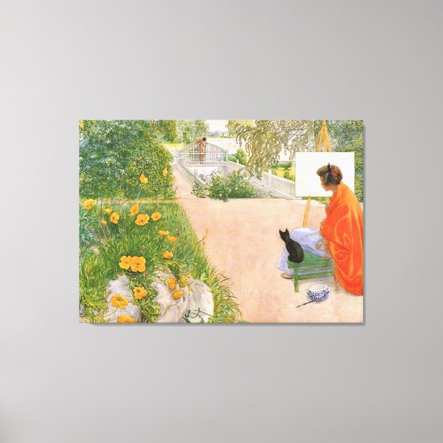 Carl Larsson painting, Bridge Canvas Print (Front)