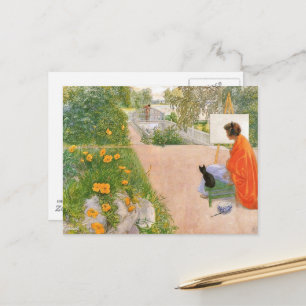 Carl Larsson painting, Bridge Postcard