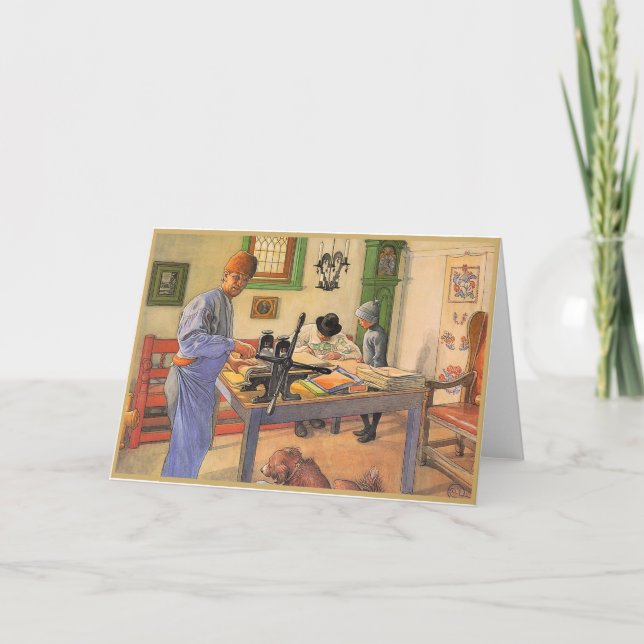 Carl Larsson painting, My Acid Workshop Card (Front)